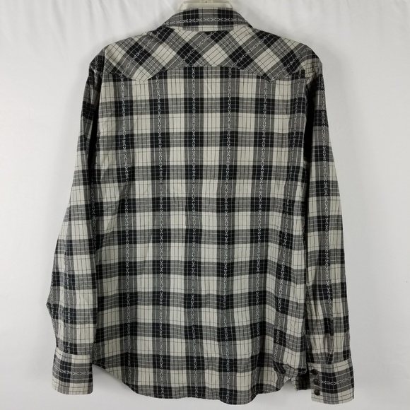 Lucky Brand | Black Label Western Plaid Snap Shirt - Picture 2 of 6